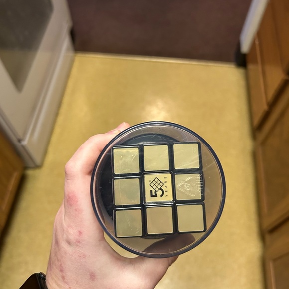 Rubix Cube with Gold - Picture 2 of 3